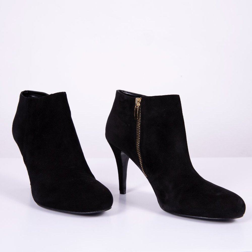 Audrey Brooke Black Suede Ankle Boot